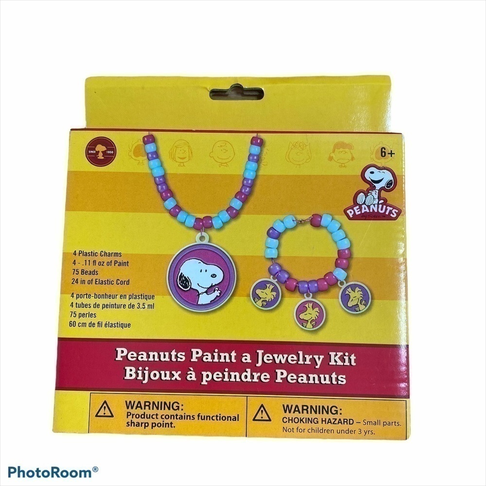 Peanuts Snoopy Paint a Jewelry Kit NIB Beaded Arts Crafts